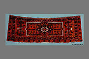 Storage Bag Fragment, Wool (warp, weft and pile), cotton (pile); asymmetrically knotted pile