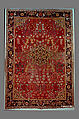 Vase Carpet, Cotton (warp), silk (weft), wool (weft and pile); asymmetrically knotted pile