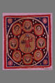 Square with Warrior, Wool, linen; plain weave, tapestry weave