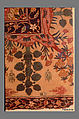 Fragments of a Carpet with Lattice and Blossom Pattern, Silk (warp and weft), pashmina wool (pile); asymmetrically knotted pile