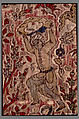 Textile Fragment, Silk; cut and voided velvet with continuous floats of flat metal thread