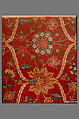 Fragments of a Carpet with Lattice and Blossom Pattern, Silk (warp and weft), pashmina wool (pile); asymmetrically knotted pile