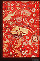 Carpet, Silk (warp and weft), wool (pile); asymmetrically knotted pile