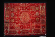 Five Medallion Carpet, Wool (warp, weft, and pile); asymmetrically knotted pile