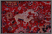 The Emperor's Carpet, Silk (warp and weft), wool (pile); asymmetrically knotted pile