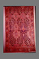 Carpet with Tree and Cartouche Design, Cotton (warp and weft), wool (pile); asymmetrically knotted pile