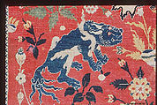 Silk Animal Carpet, Silk (warp, weft, and pile); asymmetrically knotted pile