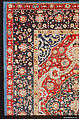 Silk Kashan Carpet, Silk (warp, weft and pile); asymmetrically knotted pile