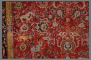 The Emperor's Carpet, Silk (warp and weft), wool (pile); asymmetrically knotted pile
