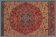 The Anhalt Medallion Carpet, Cotton (warp), silk (weft), wool (pile); asymmetrically knotted pile
