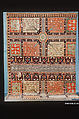 Fragment of a Garden Carpet, Cotton (warp and weft); wool (pile); symmetrically knotted pile
