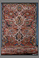 Carpet, Cotton (warp and weft), wool (weft and pile); asymmetrically knotted pile