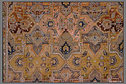 Polonaise Carpet, Cotton (warp and weft), silk (weft and pile), metal wrapped thread; asymmetrically knotted pile, brocaded