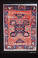Carpet with Quatrefoil Design, Wool (warp, weft, and pile); symmetrically knotted pile
