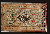 Carpet, Silk, metal wrapped thread; tapestry weave