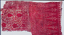 Textile Fragment, Cotton, plain weave; block-printed, mordant dyed