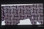 Textile Fragment, Cotton, plain weave; block-printed, resist-dyed