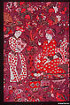 Kalamkari Rumal, Cotton; plain weave, mordant painted and dyed, resist dyed