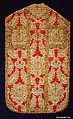 Chasuble, Silk, metal wrapped thread; lampas (kemha)