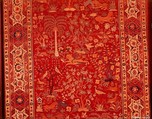 Carpet with Palm Trees, Ibexes, and Birds, Cotton (warp and weft), wool (pile); asymmetrically knotted pile