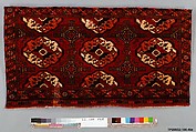 Storage Bag (Chuval) Face, Wool (warp, weft and pile), cotton (weft); asymmetrically knotted pile