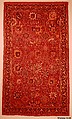 Vase Carpet, Cotton (warp and weft), wool (pile); asymmetrically knotted pile
