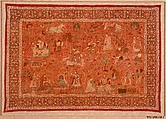 Kalamkari Rumal (Cover), Cotton; plain weave, mordant painted and dyed, resist dyed