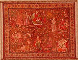 Kalamkari Rumal, Cotton; plain weave, mordant painted and dyed, resist dyed