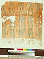 Tiraz Fragment from an Ikat Shawl, Cotton, ink, gold; plain weave, resist-dyed (ikat), painted