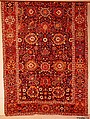 Harshang Carpet, Wool (warp, weft and pile); symmetrically knotted pile