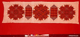 Hanging (Arid), Linen, silk; plain weave, embroidered