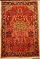 Vase Carpet, Cotton (warp), silk (weft), wool (weft and pile); asymmetrically knotted pile