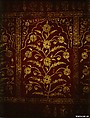 Floral Tent Panel, Silk, gold; cut velvet, painted