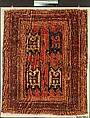 Confronted Animal Rug, Wool (warp, weft, and pile); symmetrically knotted pile