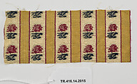 Textile Fragment, Silk and metal wrapped thread; brocaded