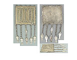 Element of a Pectoral Ornament, Silver; with stamped beading, silver shot, glass inlays over red foil, lacquer, or cloth, loop-in-loop chains, embossed pendants, and stamped fire-gilded decoration