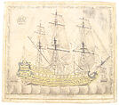 Calligraphic Galleon, &#39;Abd al-Qadir Hisari (Turkish), Ink and gold on paper