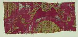 Textile Fragment, silk, metal thread