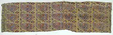 Textile Fragment, Silk, metal thread