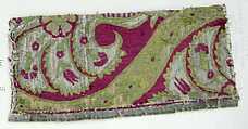 Textile Fragment, Silk, metal thread