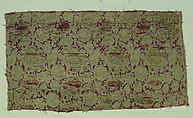 Textile Fragment, Silk, metal thread