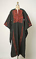 Dress, Linen, silk, cotton; hand woven, embroidered