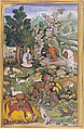Hasht Bihisht from Khamsa (Quintet) of Amir Khusrau Dihlavi, Miskin, Ink and opaque watercolor on paper