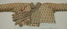 Fragment of a Robe (Jama), Cotton, silk; plain weave, embroidered