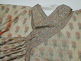 Fragment of a Robe (Jama), Cotton, silk; plain weave, embroidered