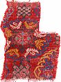 Carpet Fragment, Wool (warp, weft and pile); single-warp (Spanish) knotted pile