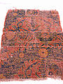 Carpet Fragment, Wool (warp, weft and pile); single-warp (Spanish) knotted pile