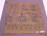 Carpet Fragment, Wool (warp, weft and pile); single-warp (Spanish) knotted pile