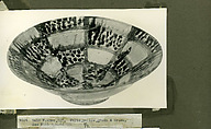 Bowl, Earthenware; underglazed painted with polychrome pigments with incised decoration under monochrome transparent glaze