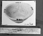 Bowl, Earthenware; under bluish glaze